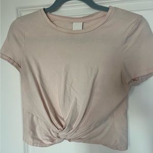 H&M Knotted cropped T-shirt